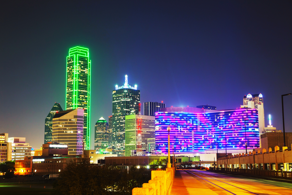 Dallas, Texas cityscape at the night time